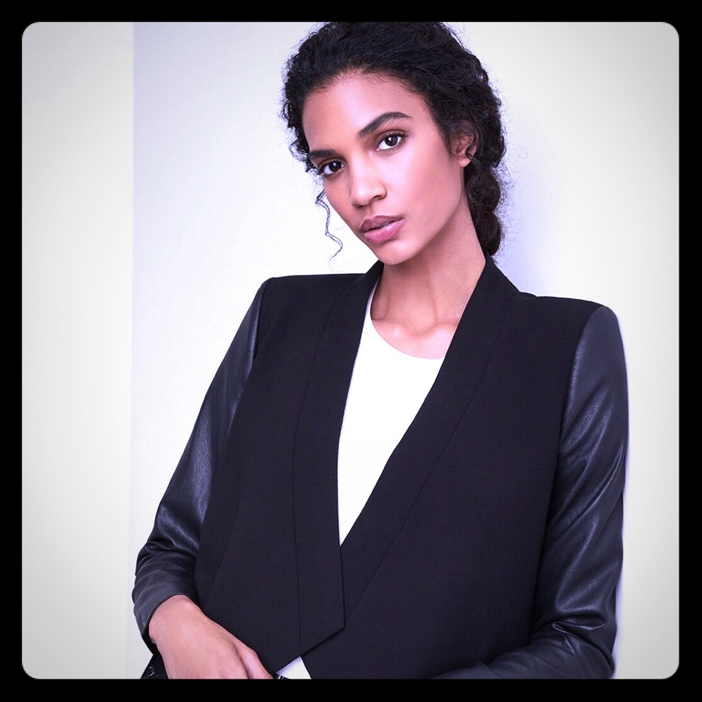 BCBG Open Contrast Blazer